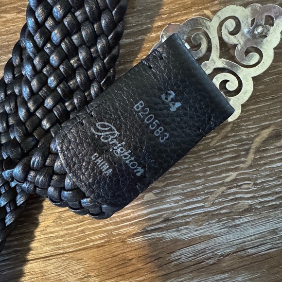 Brighton Elegant Black Woven Women’s Belt - Picture 2 of 3